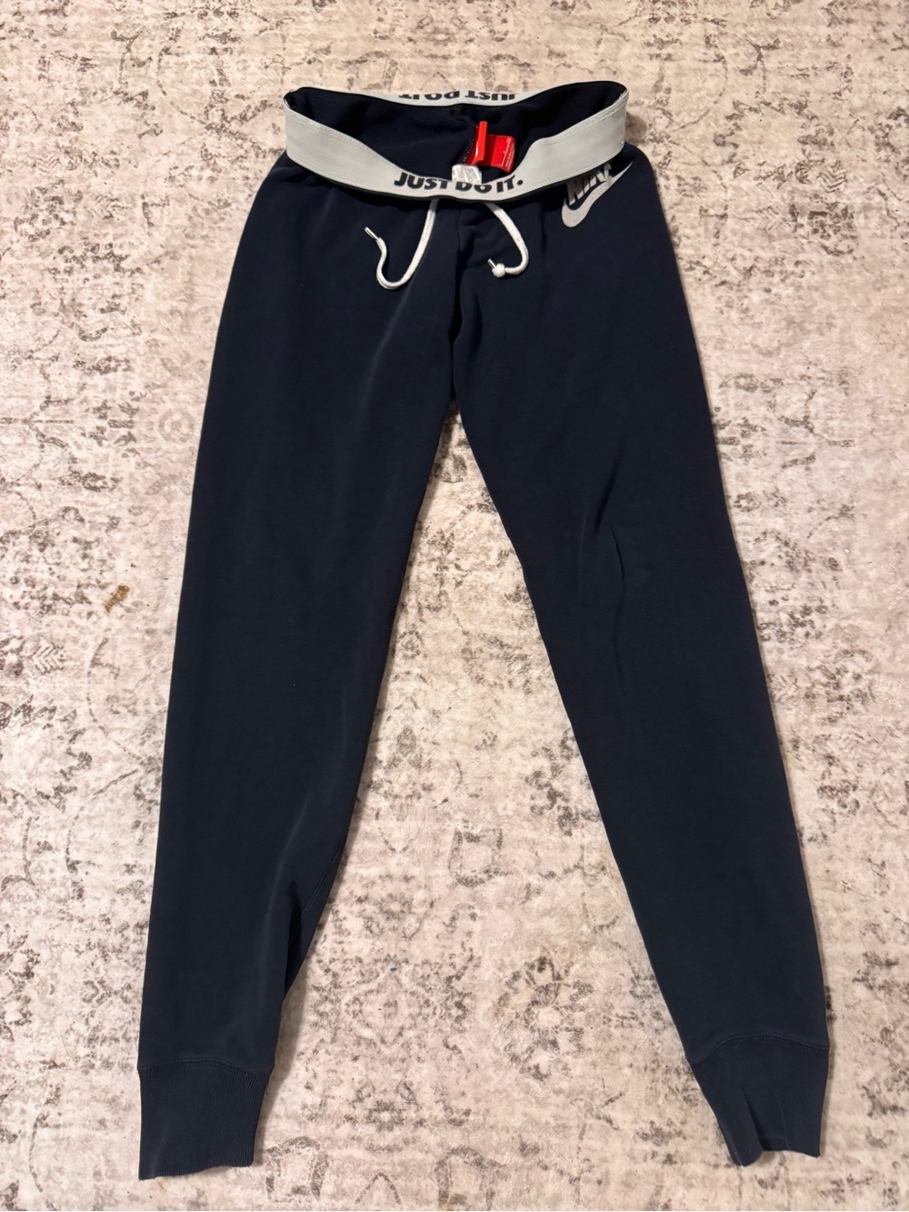 Nike Black Womens Joggers with White Branded Waistband